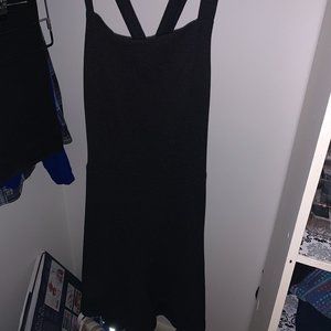BLACK OPEN BACK ROMPER // URBAN OUTFITTERS